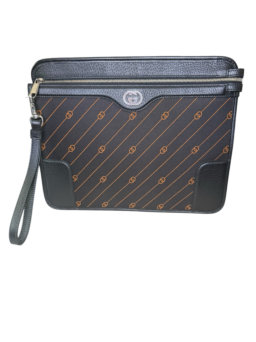 Gucci Interlocking G Medium Messenger Bag Black Orange Monogram 752595